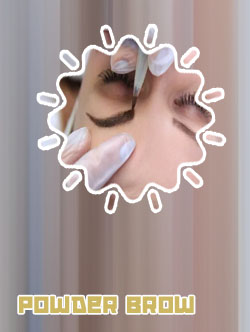 Brow powder tattoo