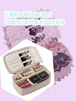 Small makeup bag with compartments