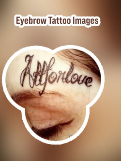 Tattoo over the eyebrow